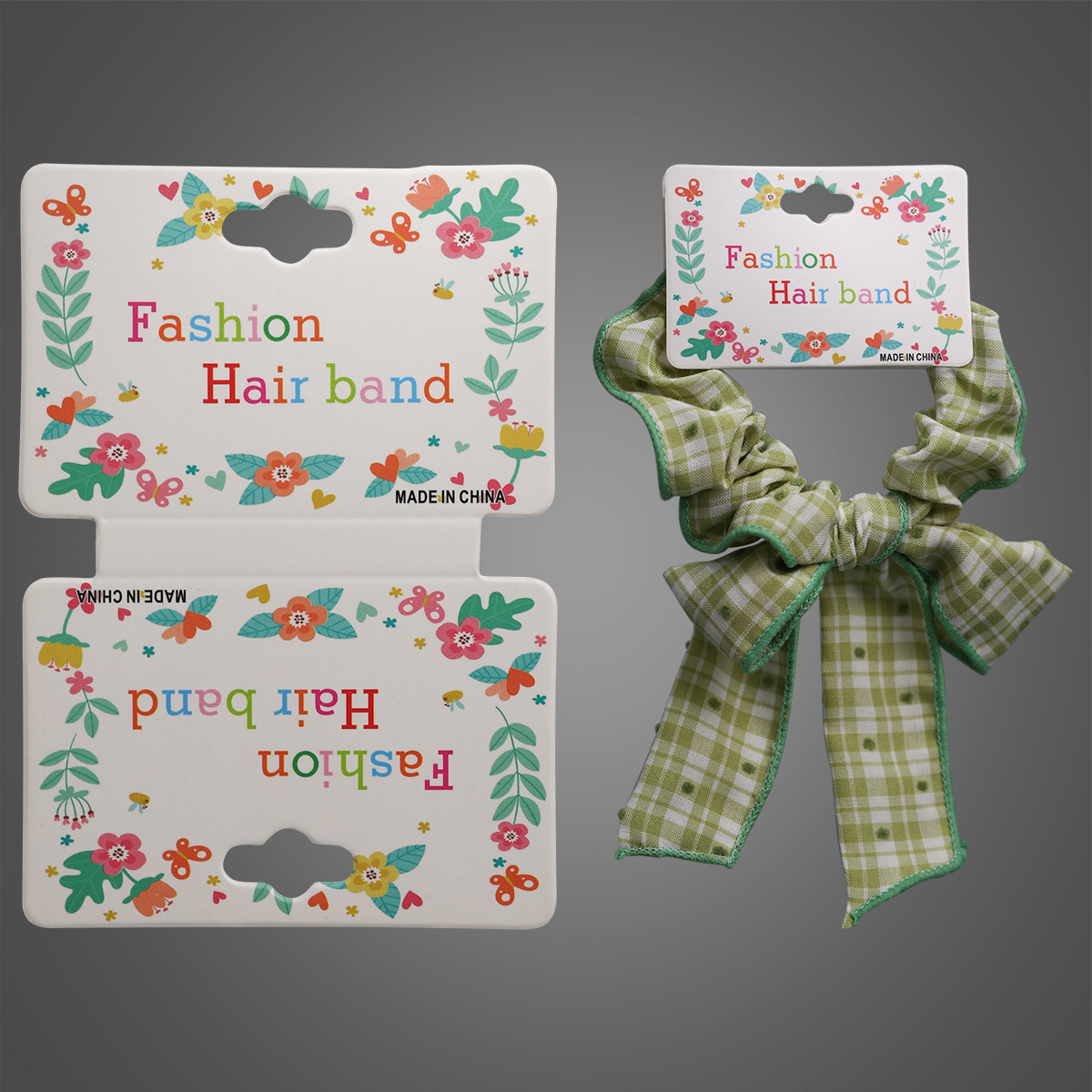 diy hair accessory cardstock, handmade jewelry packaging cards, children's hair accessory and hair band folding cards, packaging cardstock in stock full image