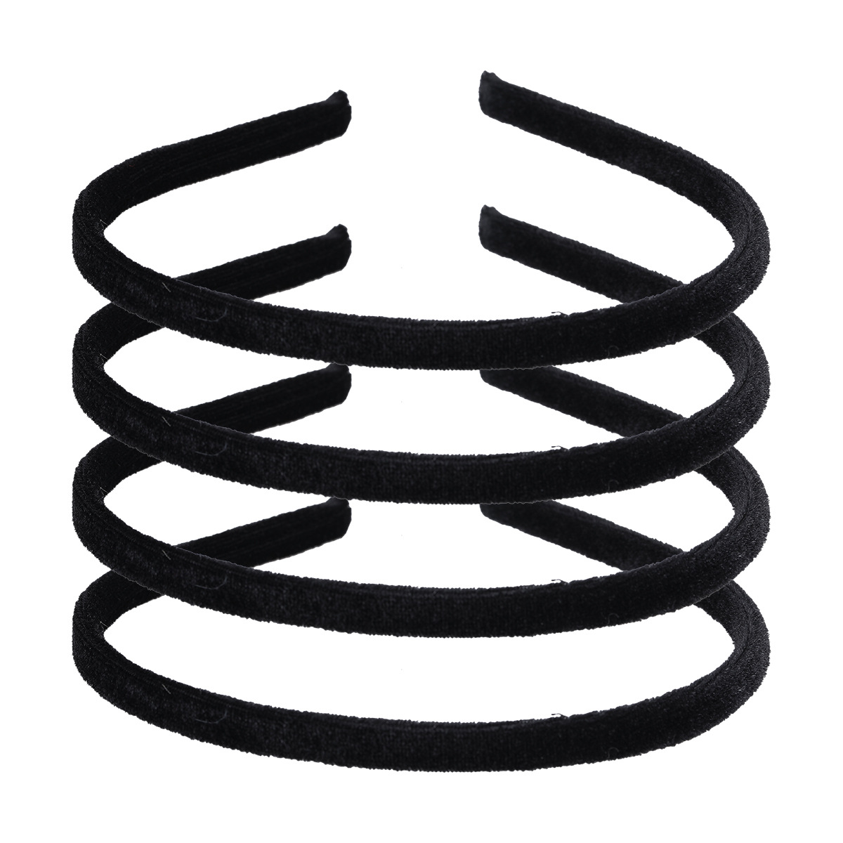 7mm black fleece hairband, simple and super soft fabric hairband, black facial cleansing headband manufacturer diy accessory Application Scenario