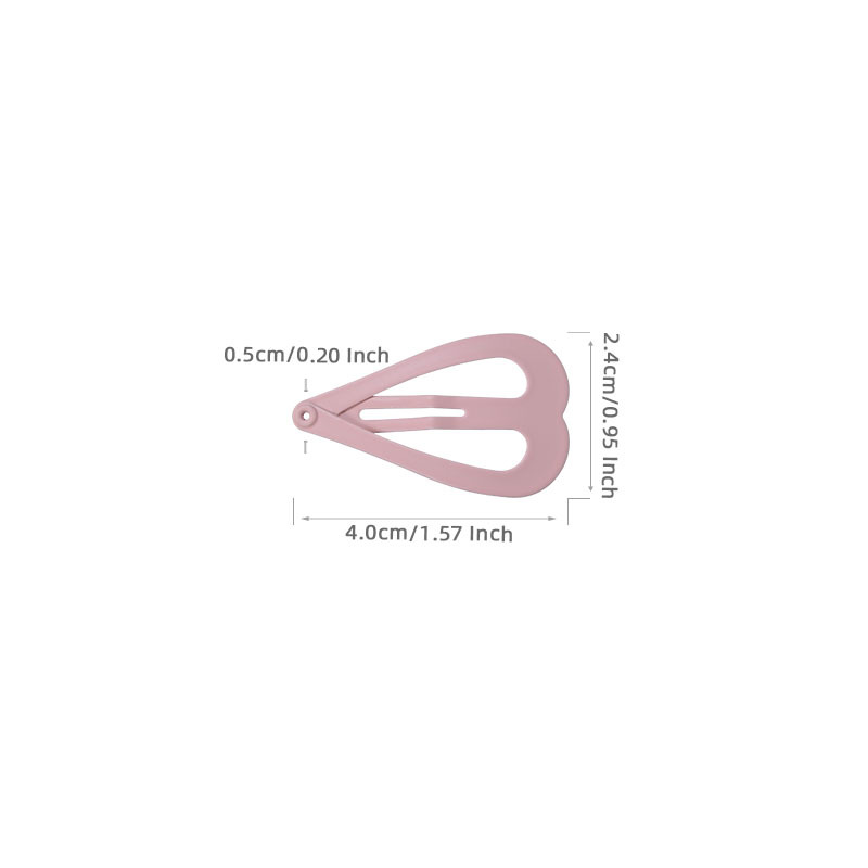 Summer's new heart-shaped bb clip, candy-colored side clip, bangs hairpin, versatile hairpin and hair accessory for women's buns Application Scenario