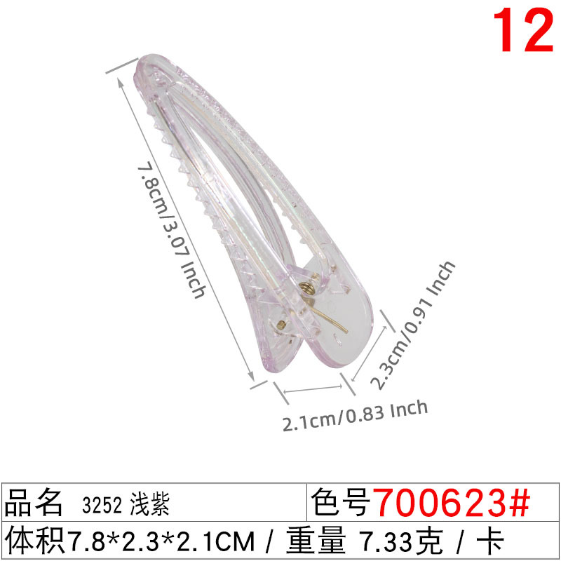 8 cm transparent hollowed-out teardrop hair clip, a new trendy bangs side duckbill clip diy accessory for women undefined