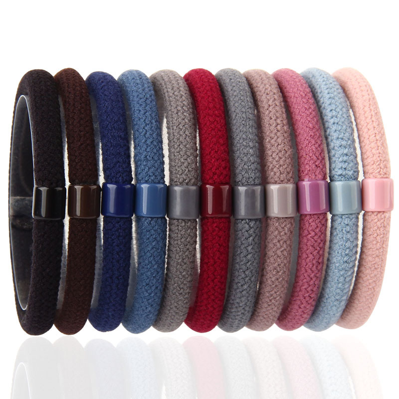 Korean solid-color hair accessory boutique: Basic style of hair ties and rubber bands with high-elasticity student hair bands as the base for spring and summer headwear Specification image