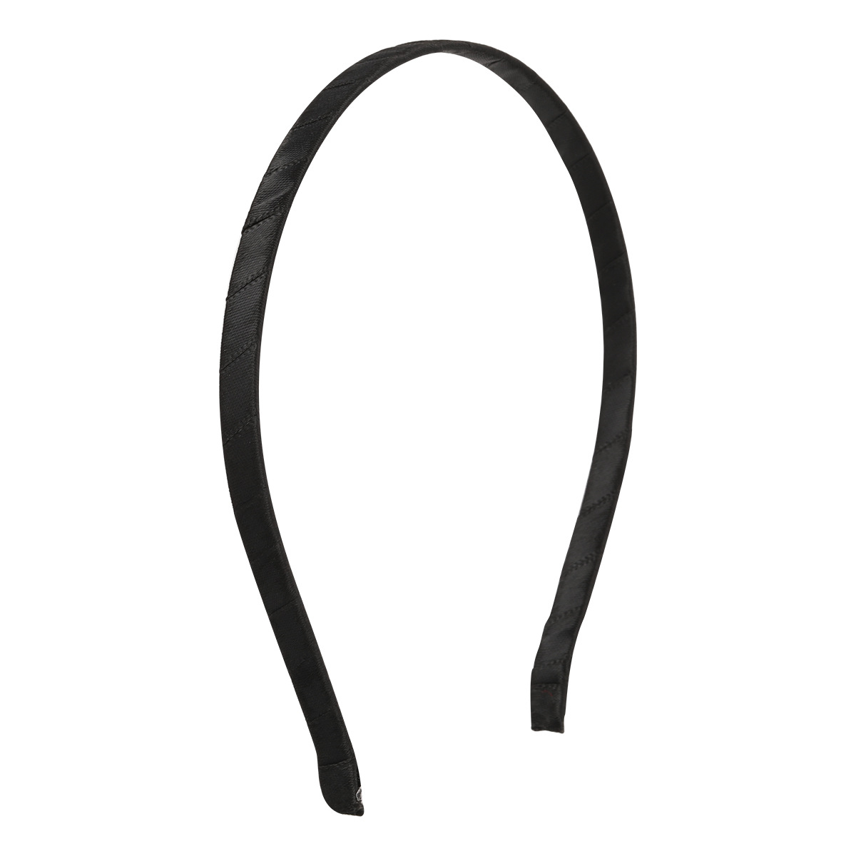 Amazon black metal wrapped fabric hairband twist rod 1.0cm iron headband diy handcrafted accessory material manufacturer batch Item Picture