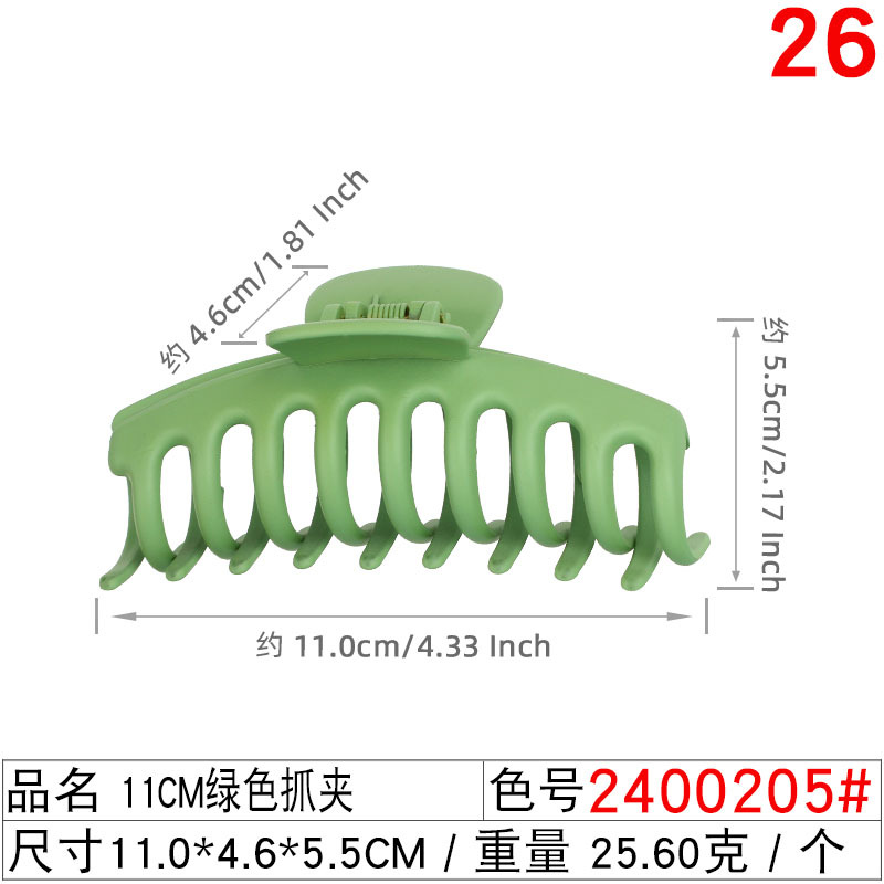 亚马逊热销11公分大号抓夹套装亚克力鲨鱼夹洗澡发饰女士盘发夹详情图10