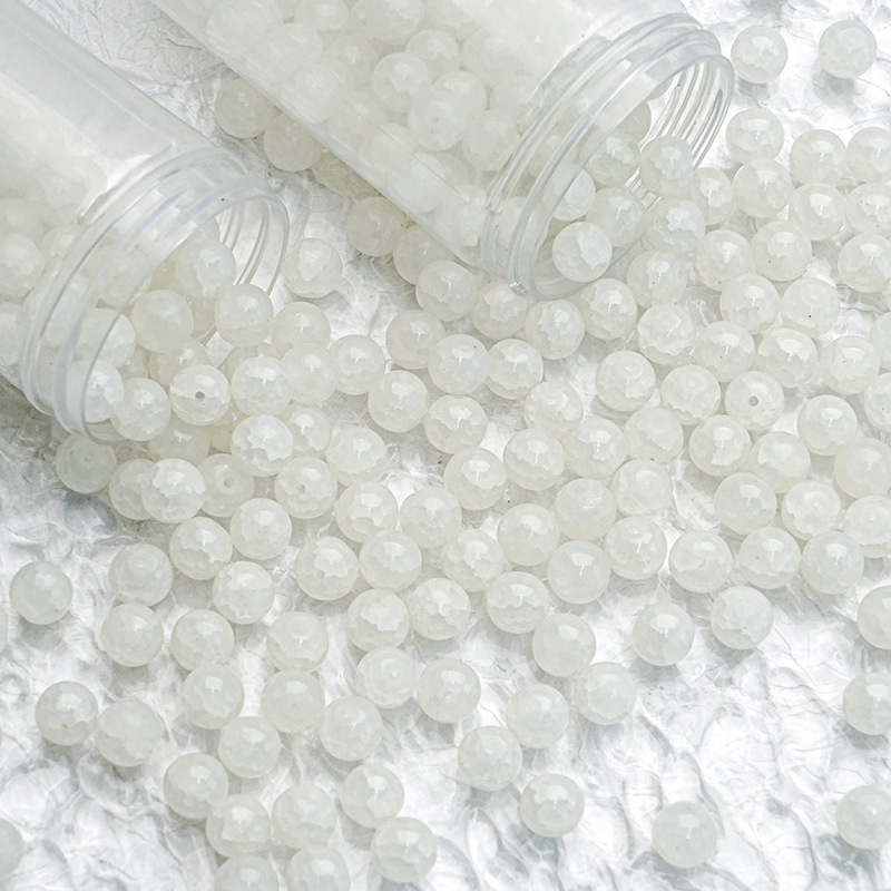 10mm transparent jade-broken glass beads, new summer 2024 ice-cracked string beads, DIY handcrafted bracelet, necklace, loose beads undefined