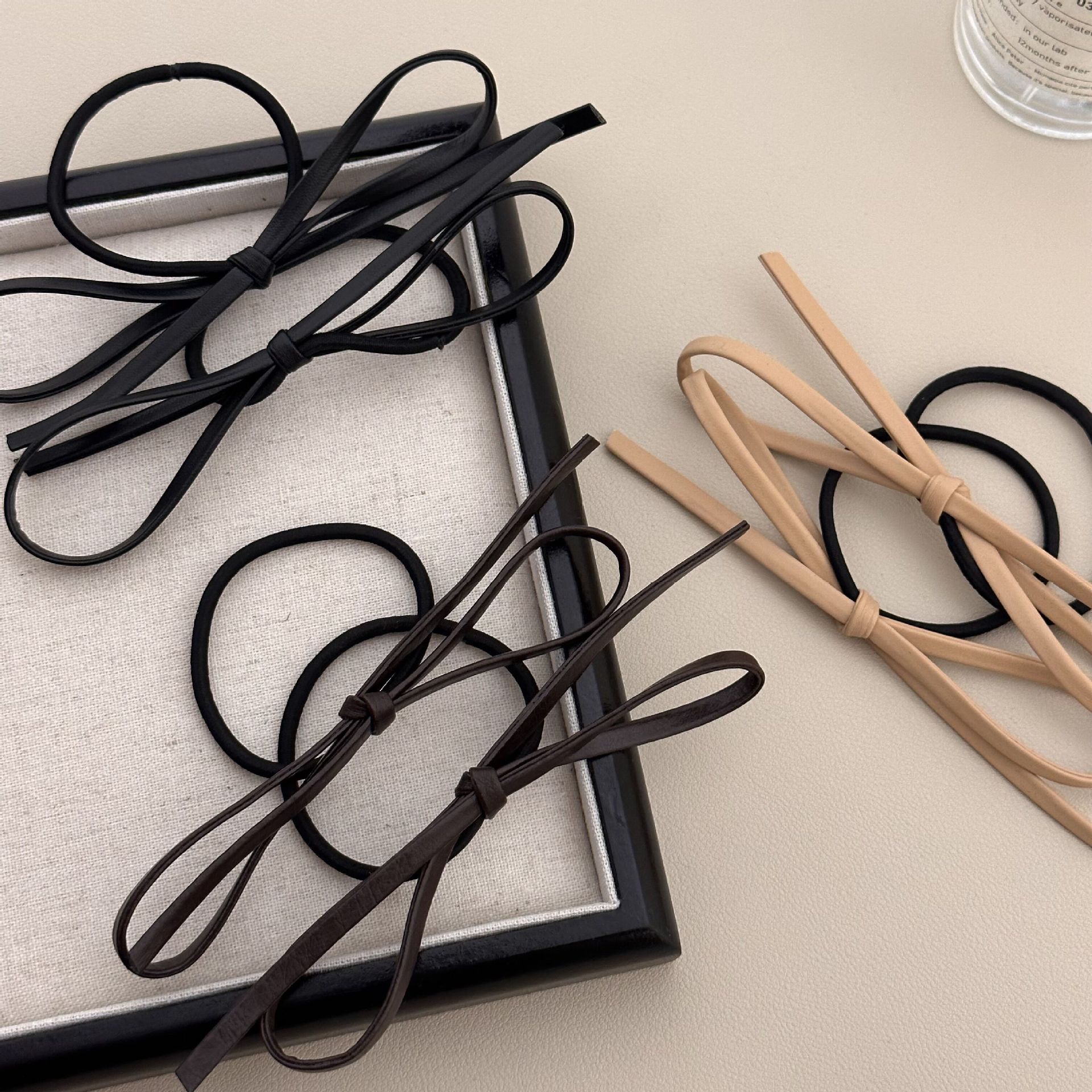 Korean-style simple butterfly tie hair band, girls' high school elastic back head bun hair band hair rope ponytail magic tool