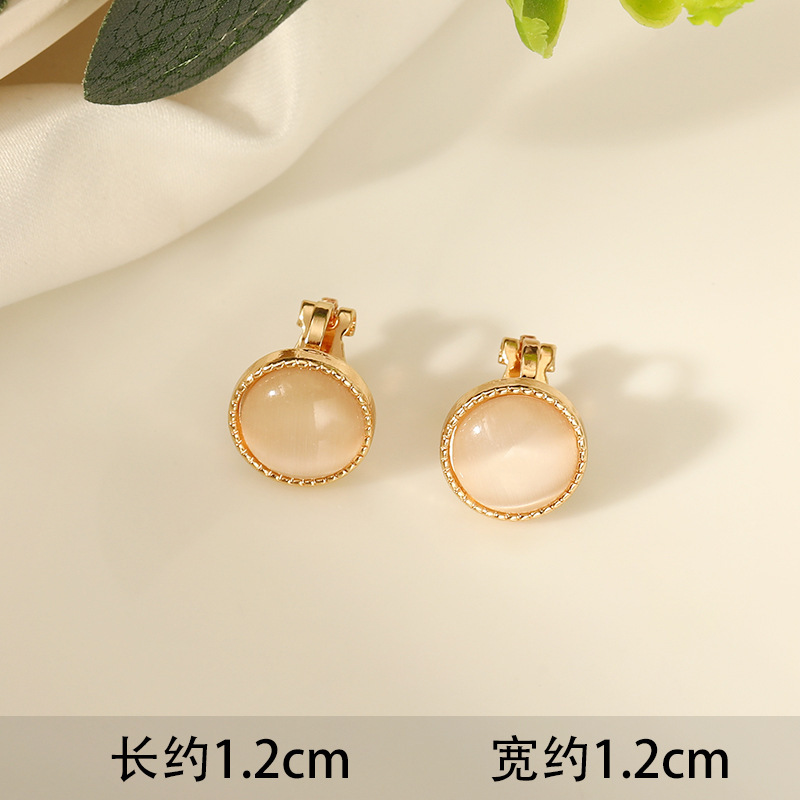 隐形欧美耳夹无耳洞可戴 法式个性滴釉耳饰女 气质简约时尚假耳环 undefined