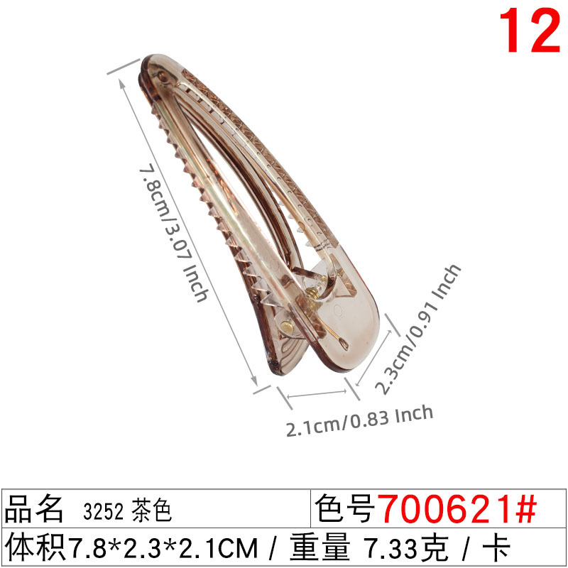 8 cm transparent hollowed-out teardrop hair clip, a new trendy bangs side duckbill clip diy accessory for women undefined