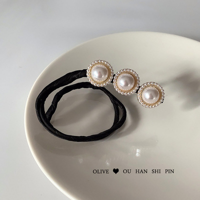 Super fairy pearl hair bun, shell flower fluffy bun style, Korean flower bud style, a perfect hair bun tool for lazy women undefined