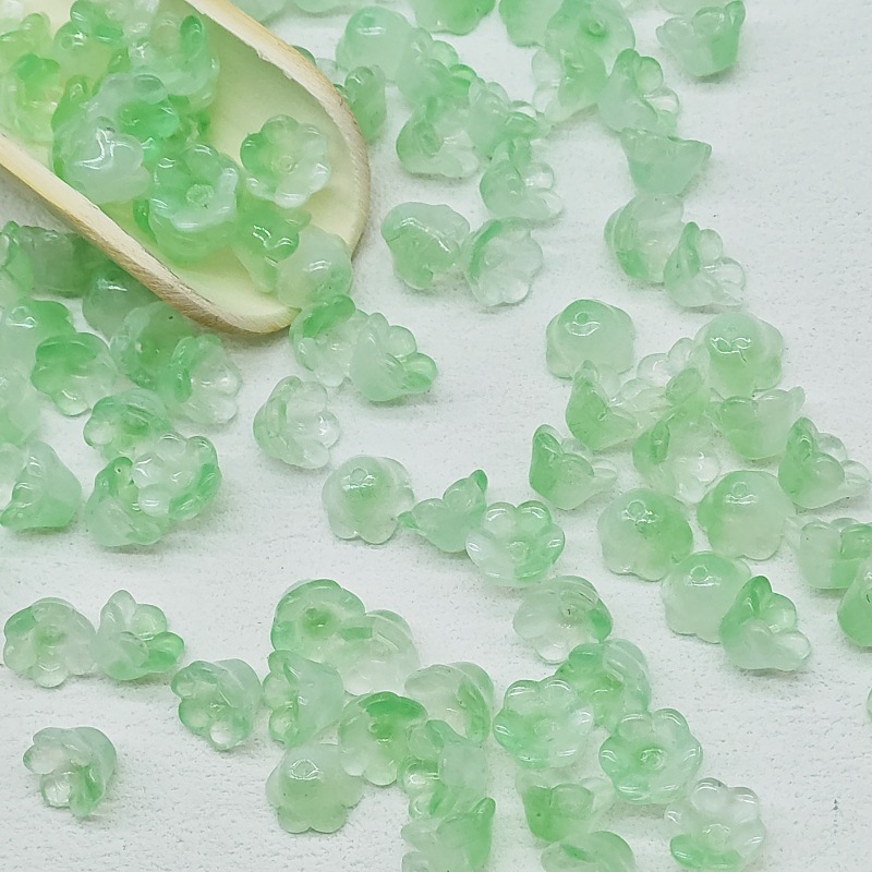 7x12mm glass beads, lily of the valley scattered beads, campanula flower buds, bell flower, diy jewelry, hairpin, beading material undefined