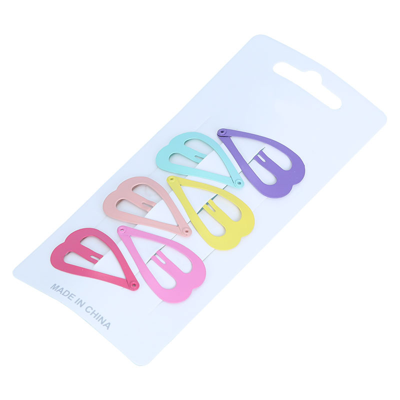 Summer's new heart-shaped bb clip, candy-colored side clip, bangs hairpin, versatile hairpin and hair accessory for women's buns Item Picture
