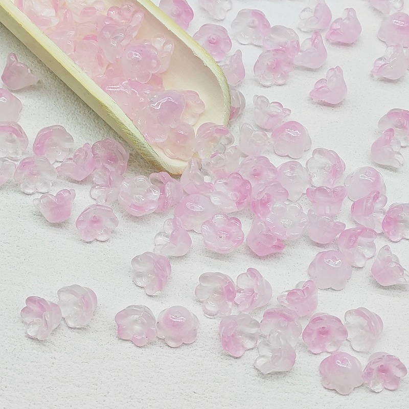 7x12mm glass beads, lily of the valley scattered beads, campanula flower buds, bell flower, diy jewelry, hairpin, beading material undefined