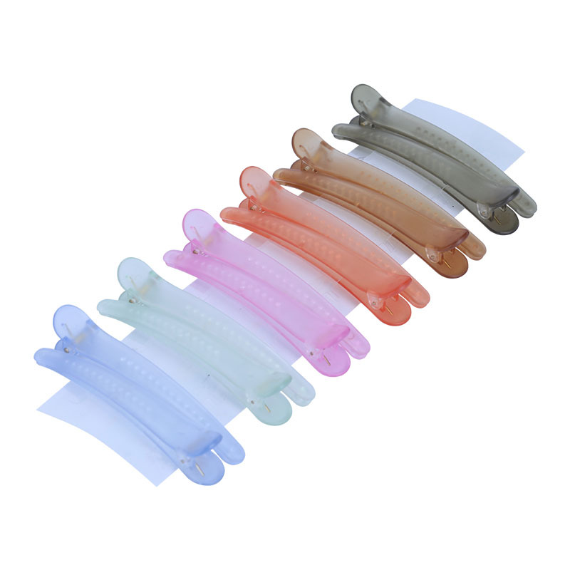Wholesale of large color duckbill clips, 12cm matte and frosted hair clips, one-line hair clips, makeup bangs and buns Item Picture