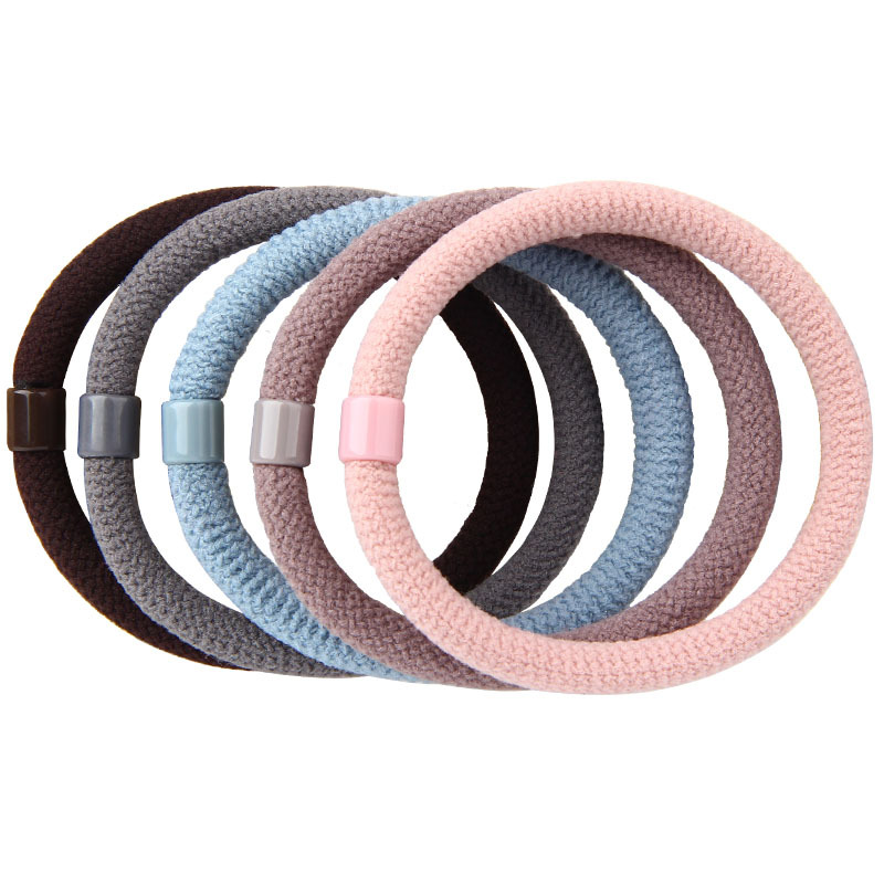 Korean solid-color hair accessory boutique: Basic style of hair ties and rubber bands with high-elasticity student hair bands as the base for spring and summer headwear Item Picture