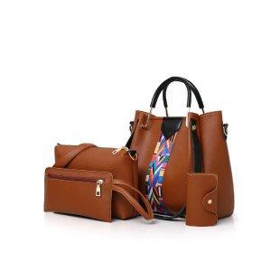 Women's bag 2024 new style European and American fashion four-piece set, mother and child bag, shoulder bag, crossbody bag, bucket bag, multi-piece set undefined