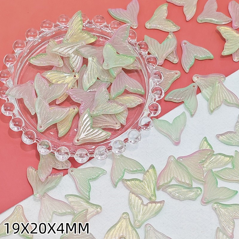 Chinese ancient-style glass fish-tail perforated earrings, bracelets, necklaces, pendants and other DIY accessories, wholesale of handcrafted materials undefined