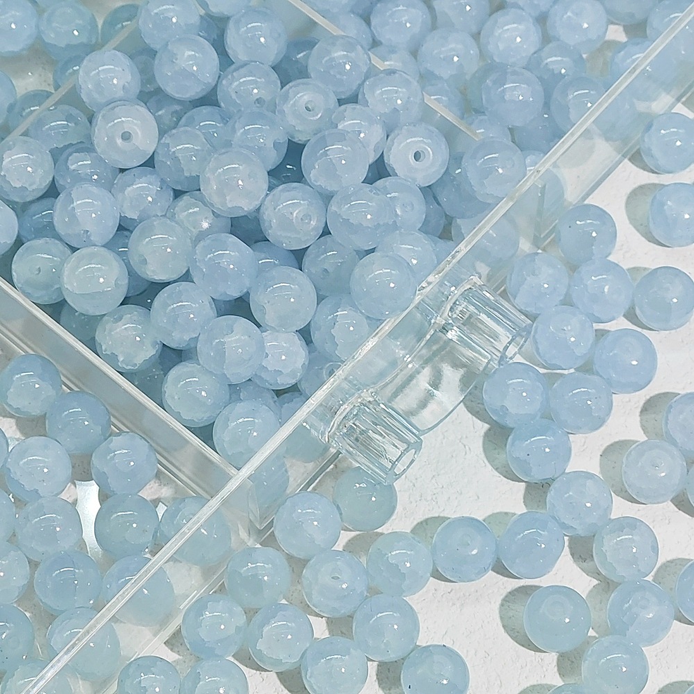 10mm jade broken glass beads, colored glass beads, hand-strung beads, diy bracelet accessories, loose beads, straight hole round beads, material accessories undefined