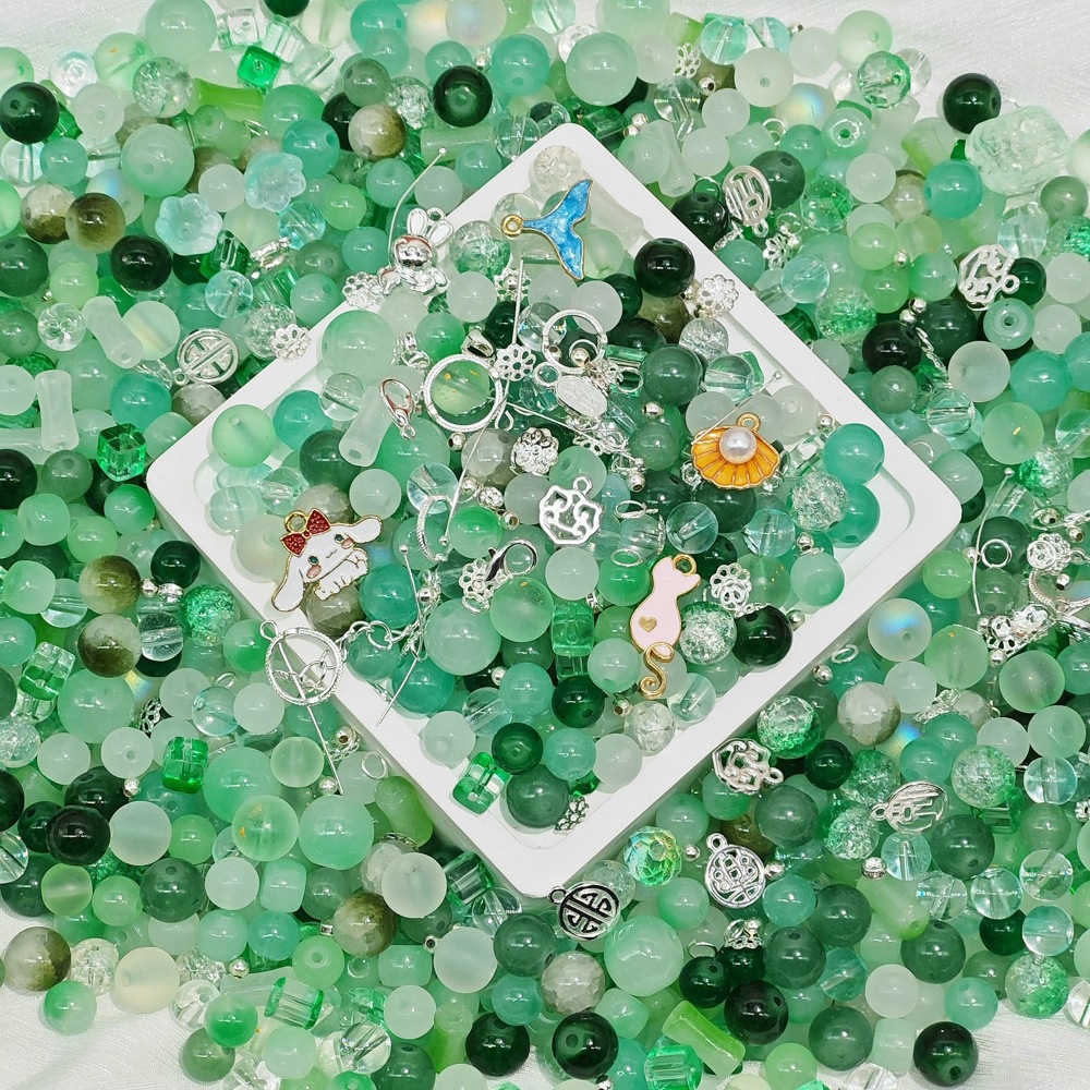 Weigh the scattered beads by jin (4-10MM), mixed color glazed beads, peach blossoms, starry sea, purple Qi Coming from the East, mixed beads undefined