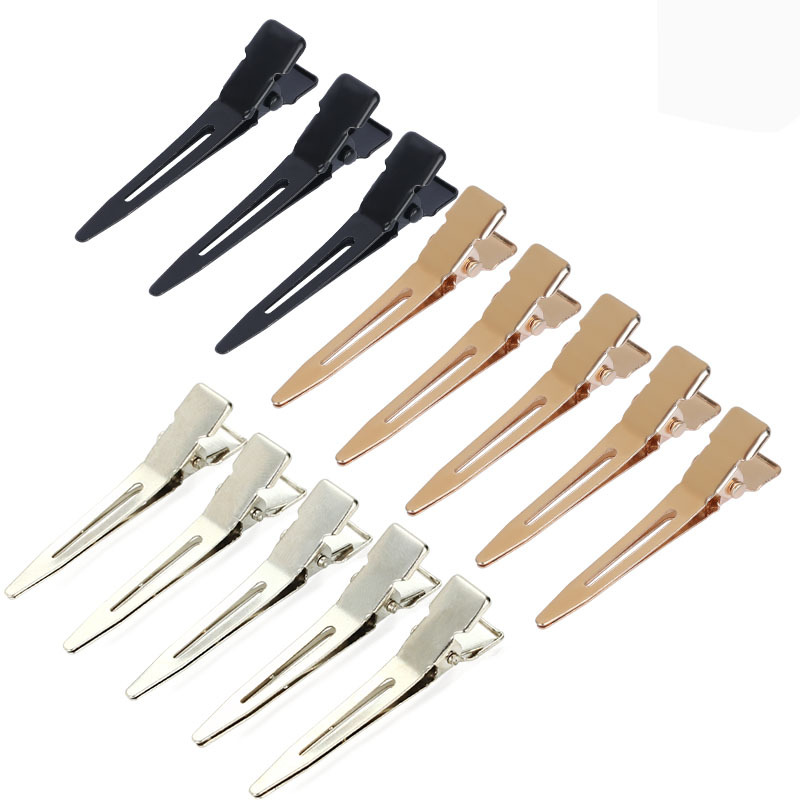 Hairdressing positioning clips, steel clips, perming clips, root fluffing clips, men's duckbeak clips, and stainless steel clips for hair salon sections full image