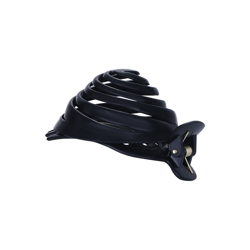 Ladies' snail horizontal hairpin accessories, portable threaded black wig, PP material, small mushroom grab clip, turtle clip Item Picture