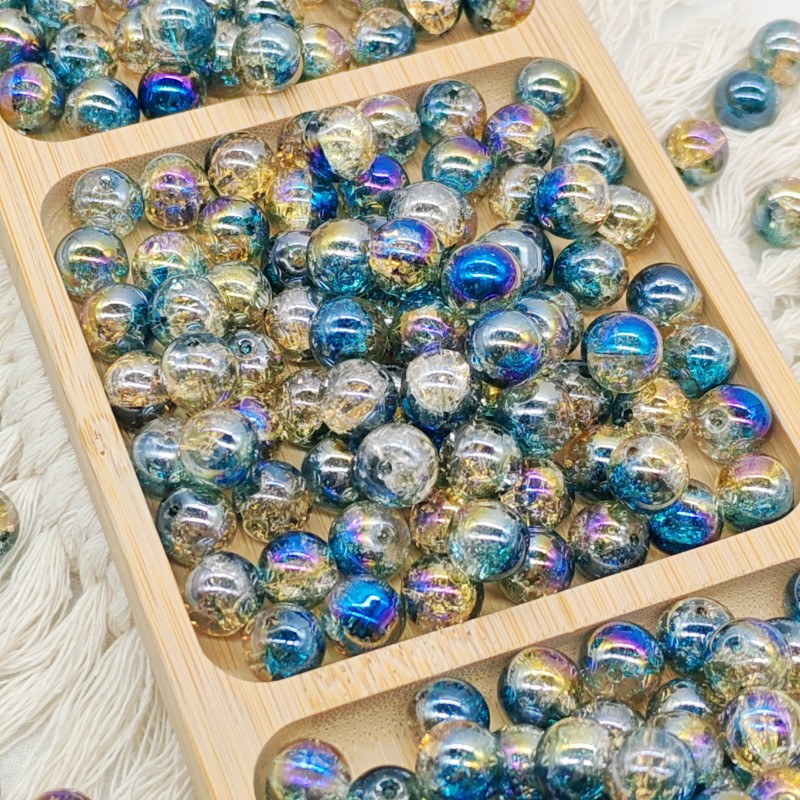 New 10mm electroplated AB colored jade broken bead bracelet, DIY handcrafted bead accessories, wholesale of glass and glass beads undefined