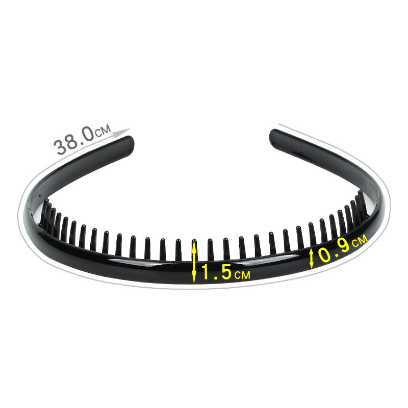 Korean version simple anti-slip adult comb headband, girls' face wash headband, new autumn and winter product, black coffee hair press details Picture