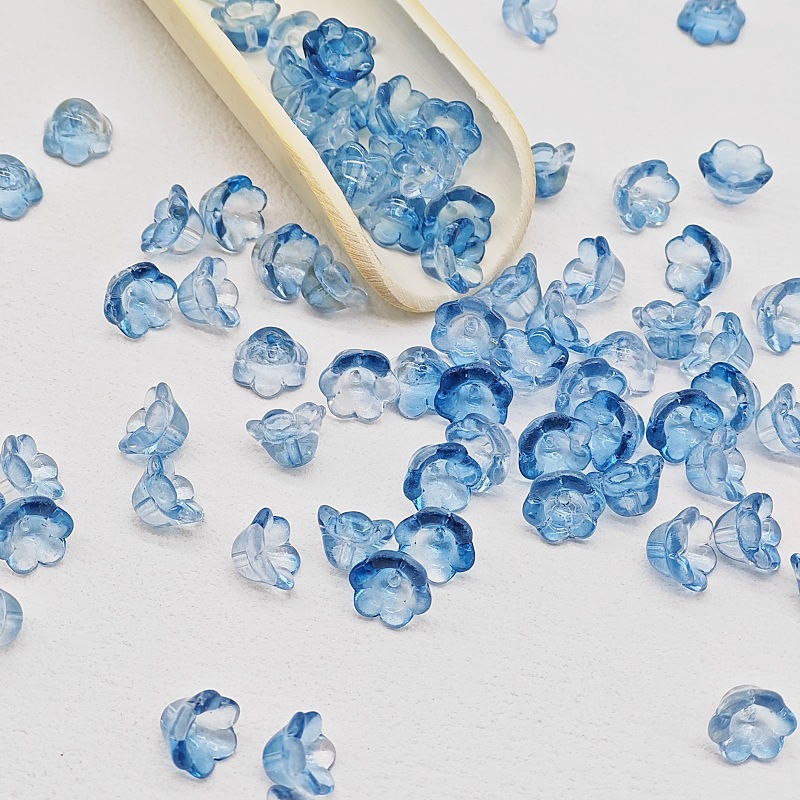 7x12mm glass beads, lily of the valley scattered beads, campanula flower buds, bell flower, diy jewelry, hairpin, beading material undefined