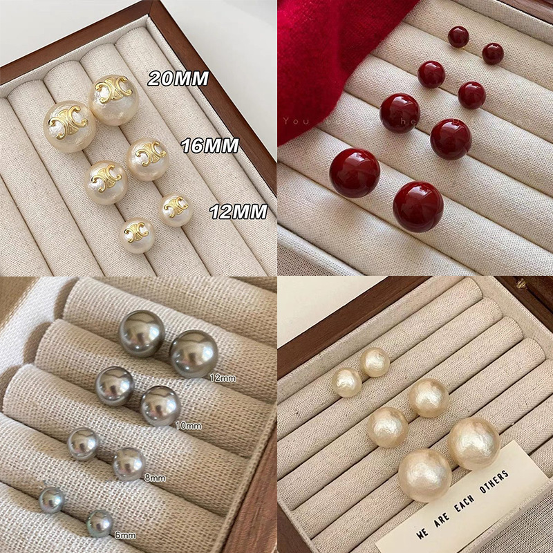 轻奢高级感珍珠耳环女s925银针小众设计珍珠耳钉韩国个性简约耳饰 details Picture