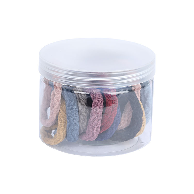 Wholesale of 20 thick, high-elasticity jacquard towel bands and seamless hair ties for girls in a box from South Korea Item Picture