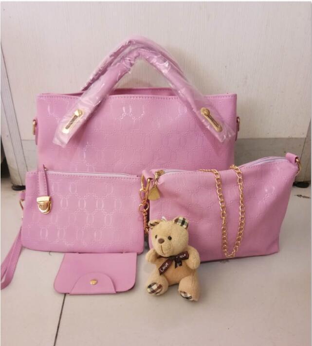 Women's bag 2023 European and American four-piece set mother-and-child bag Large capacity single-shoulder hand-carry crossbody bag manufacturer wholesale embossed design undefined