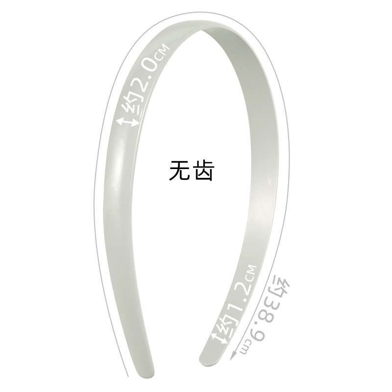 2.5 Plastic hair band with a smooth base, black and white curved fabric, bow, DIY handmade hair accessory details Picture