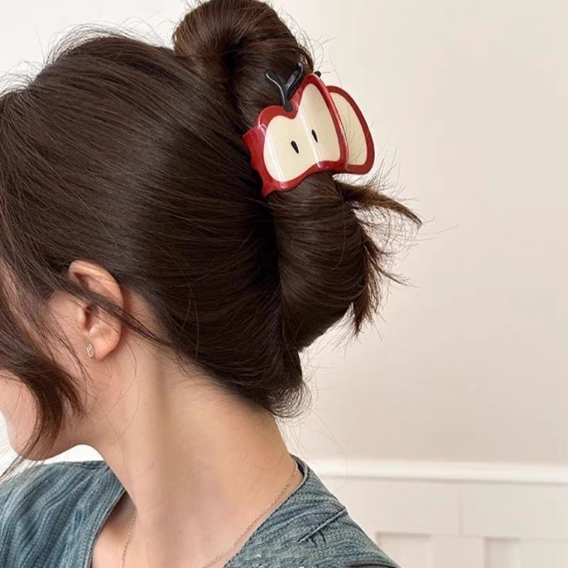 High-quality acetic acid triangle clip women's 2026 new high-end style, shark clip hair clip, semi-tied hair accessory undefined