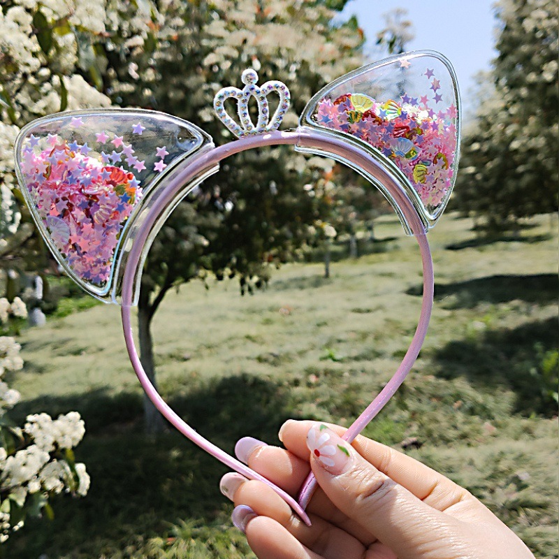 Cat ear headbands, hair clips, headwear, children's headwear, hair bands, kids' crowns, princess heads, girls' rabbit ears undefined