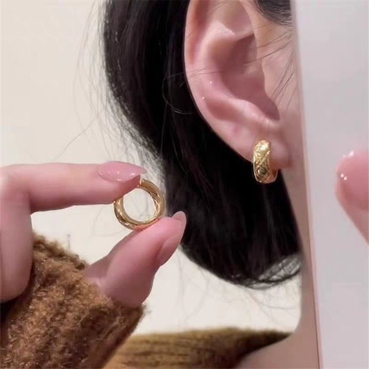 Silver exquisite ear buckles, light luxury and high-end earrings, women's niche design, fashionable, simple and versatile, elegant earrings with silver needles undefined