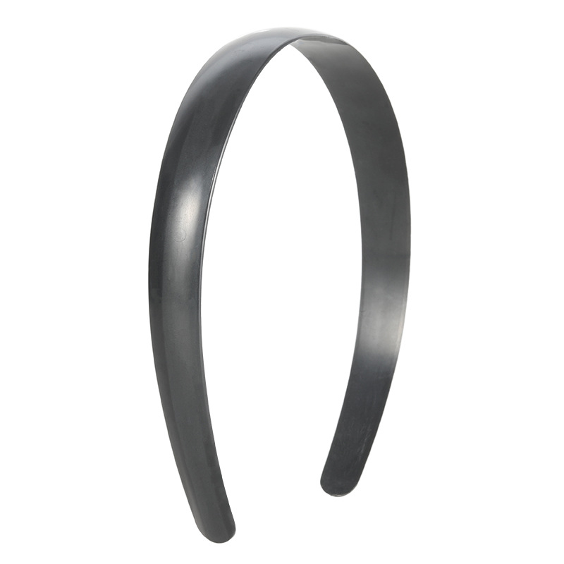 2.0 Glossy black base hair band with arc, black and white fabric headband, diy handcrafted hair accessory and headwear accessory Item Picture