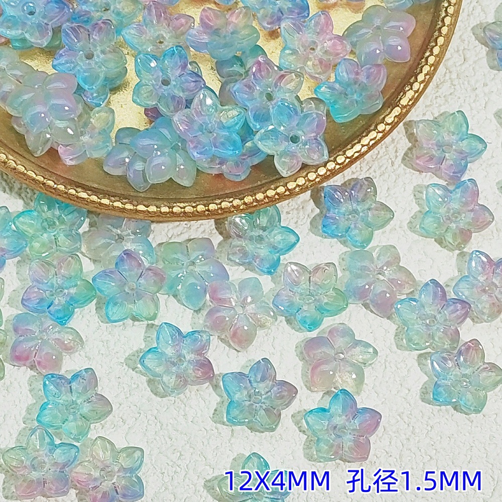 Best-selling dreamy glazed colored ancient-style hydrangea jewelry diy hairpins, bracelets, necklaces, small flower material accessories undefined