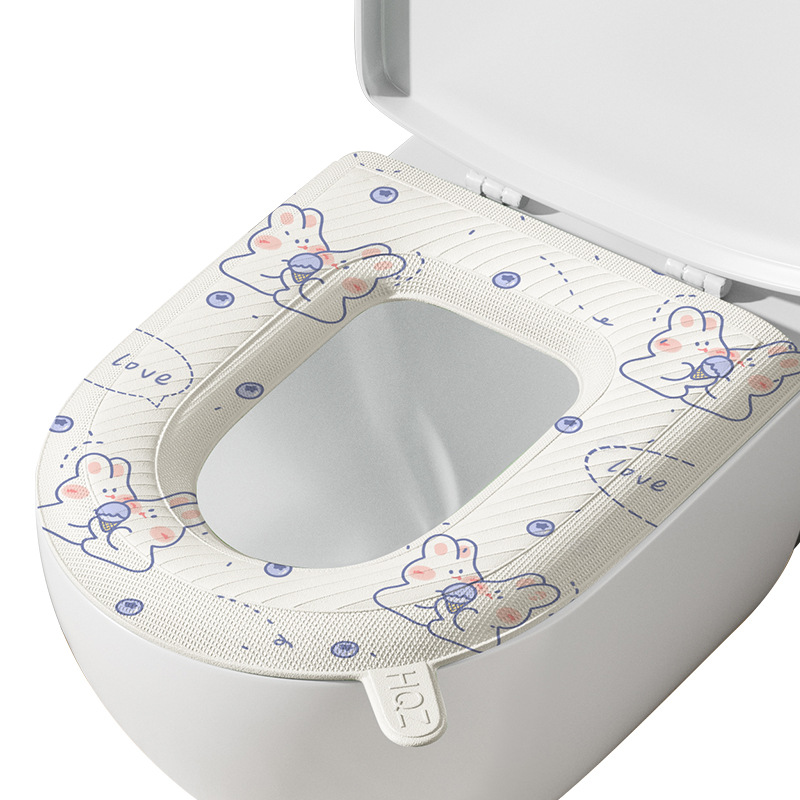 Toilet seat cover, household all-season universal foam ring, silicone toilet seat cover, toilet seat cover, waterproof and washable toilet seat cover wholesale Item Picture