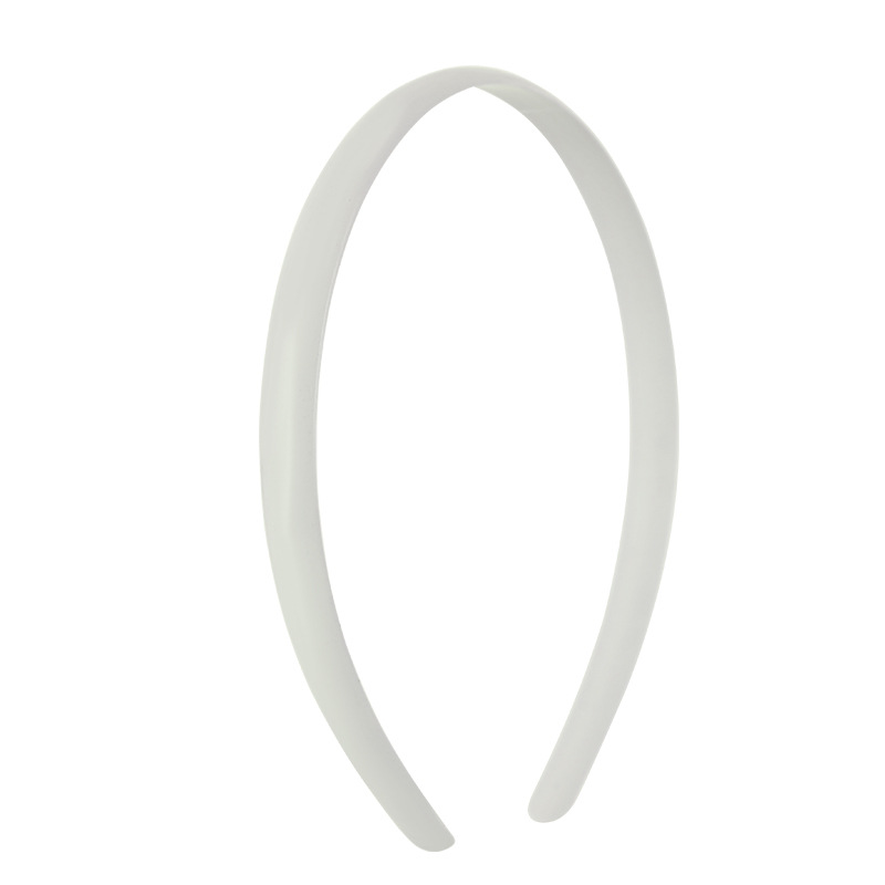 The white plastic hairband base plate has a 1.0CM wide arc black and white fabric head buckle DIY handcrafted accessory Item Picture