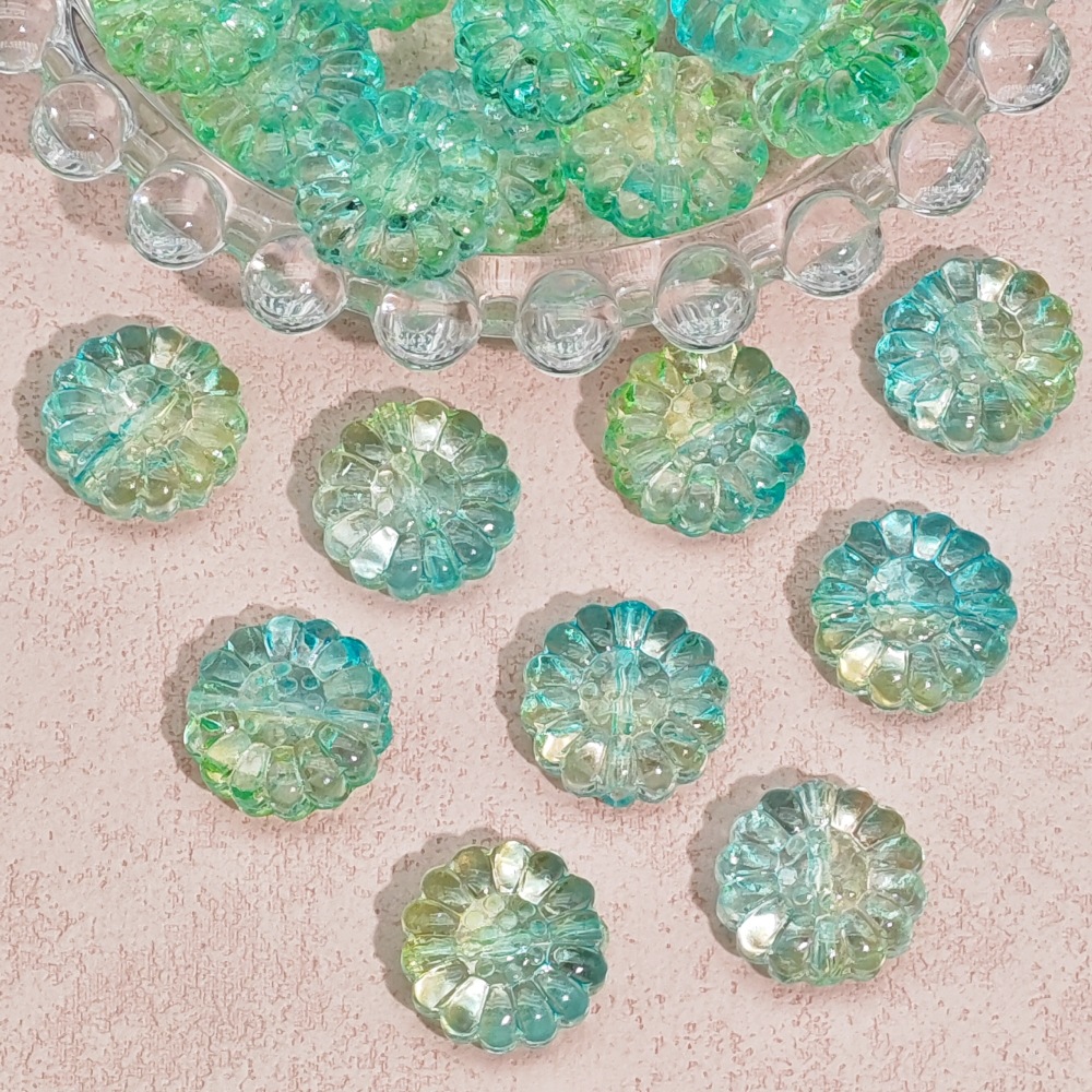 diy handcrafted glass sunflower straight-hole sunflower accessories, hairpins, bracelets, necklaces, beaded material jewelry Application Scenario