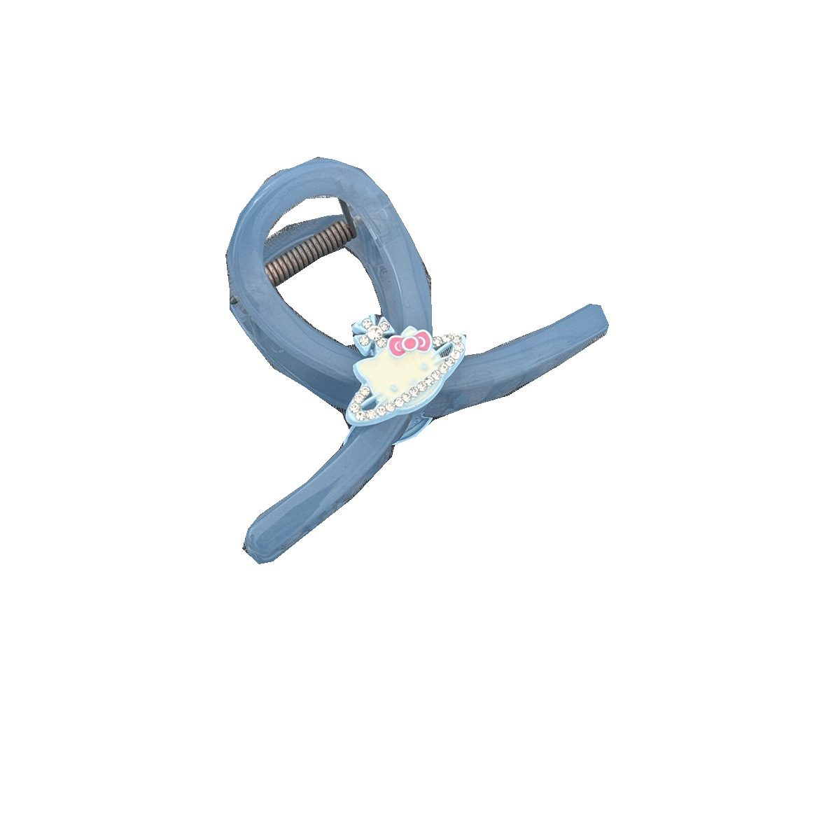 A versatile French-style hair accessory with a half-shark clip on the back of the head, a simple water diamond cat scratch-off clip, and a smooth, letter clip Item Picture