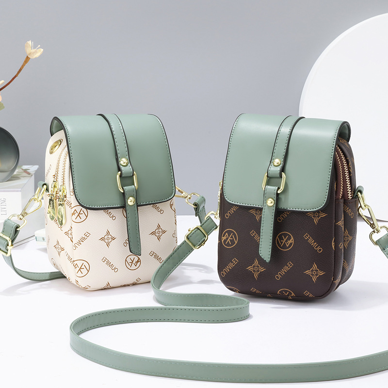 Korean-style simple square bag, fashionable and versatile single-shoulder crossbody bag, trendy mini mobile phone bag for women Specification image