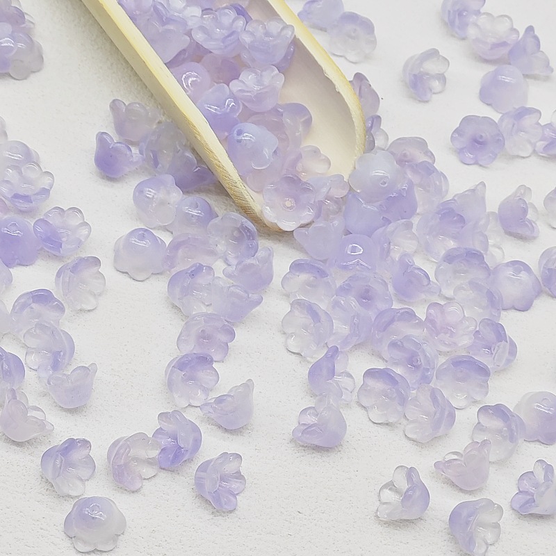 7x12mm glass beads, lily of the valley scattered beads, campanula flower buds, bell flower, diy jewelry, hairpin, beading material undefined