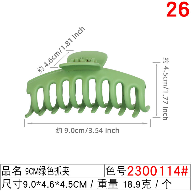 亚马逊热销11公分大号抓夹套装亚克力鲨鱼夹洗澡发饰女士盘发夹详情图15