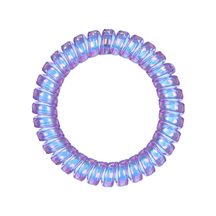 Autumn and winter new products: Purple wisteria telephone line hair band, milk purple elastic band, women's hair tie, and purple leather band accessories Item Picture