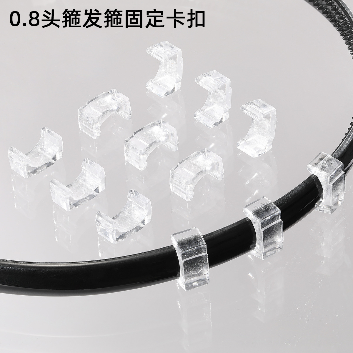 Factory direct sales of diy 8mm children's headbands, hair bands, fixed clips, sticky headbands, clips and hair accessory diy full image