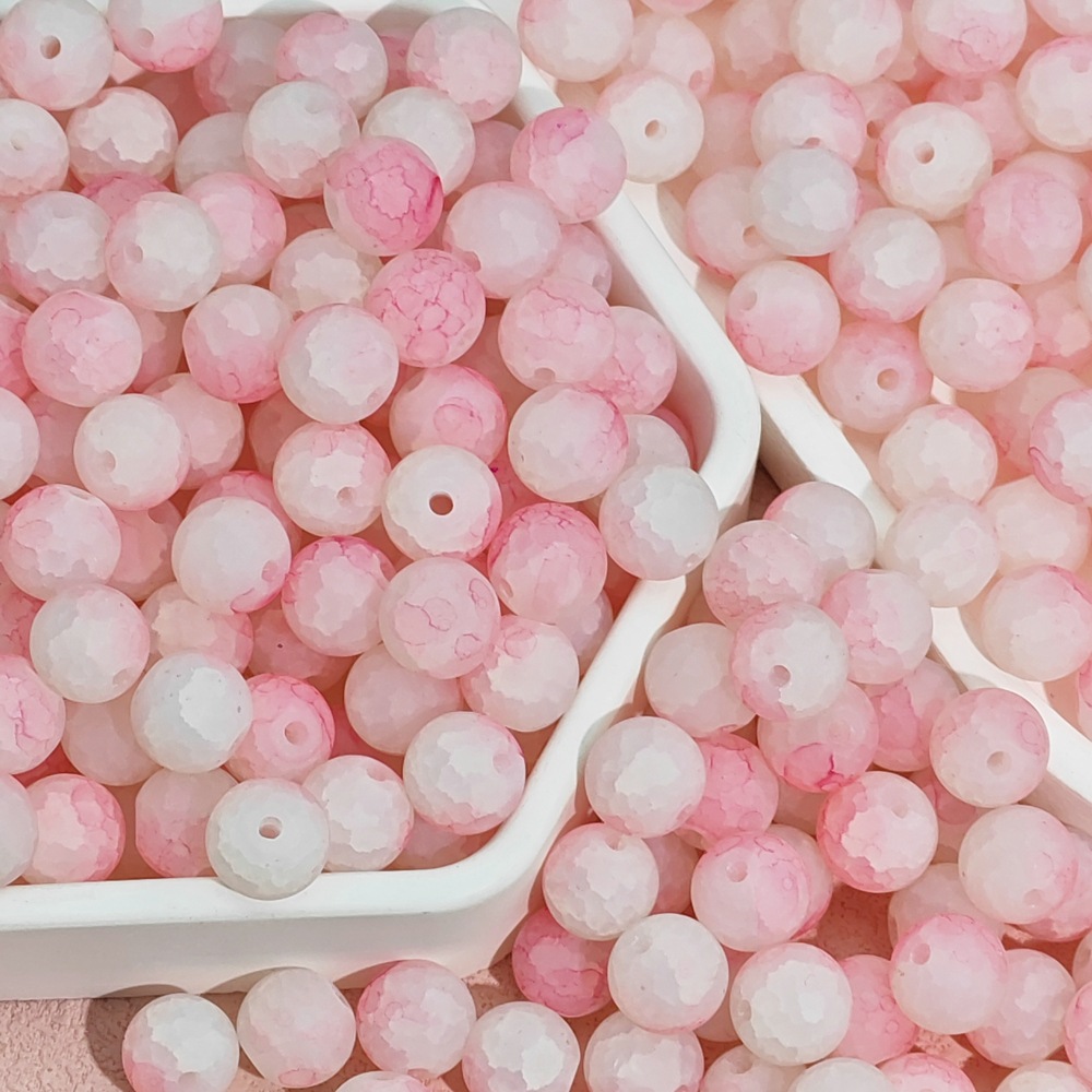 10mm frosted jade fragments, blooming glass beads, scattered beads, handmade DIY bracelet and necklace materials and accessories manufacturer wholesale undefined