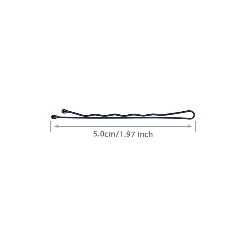 5CM black small hair clips for Internet celebrity live-streamers, not easy to peel off paint, non-replaceable, green card steel clips, 2-yuan store, street stall, night market hair clips Application Scenario