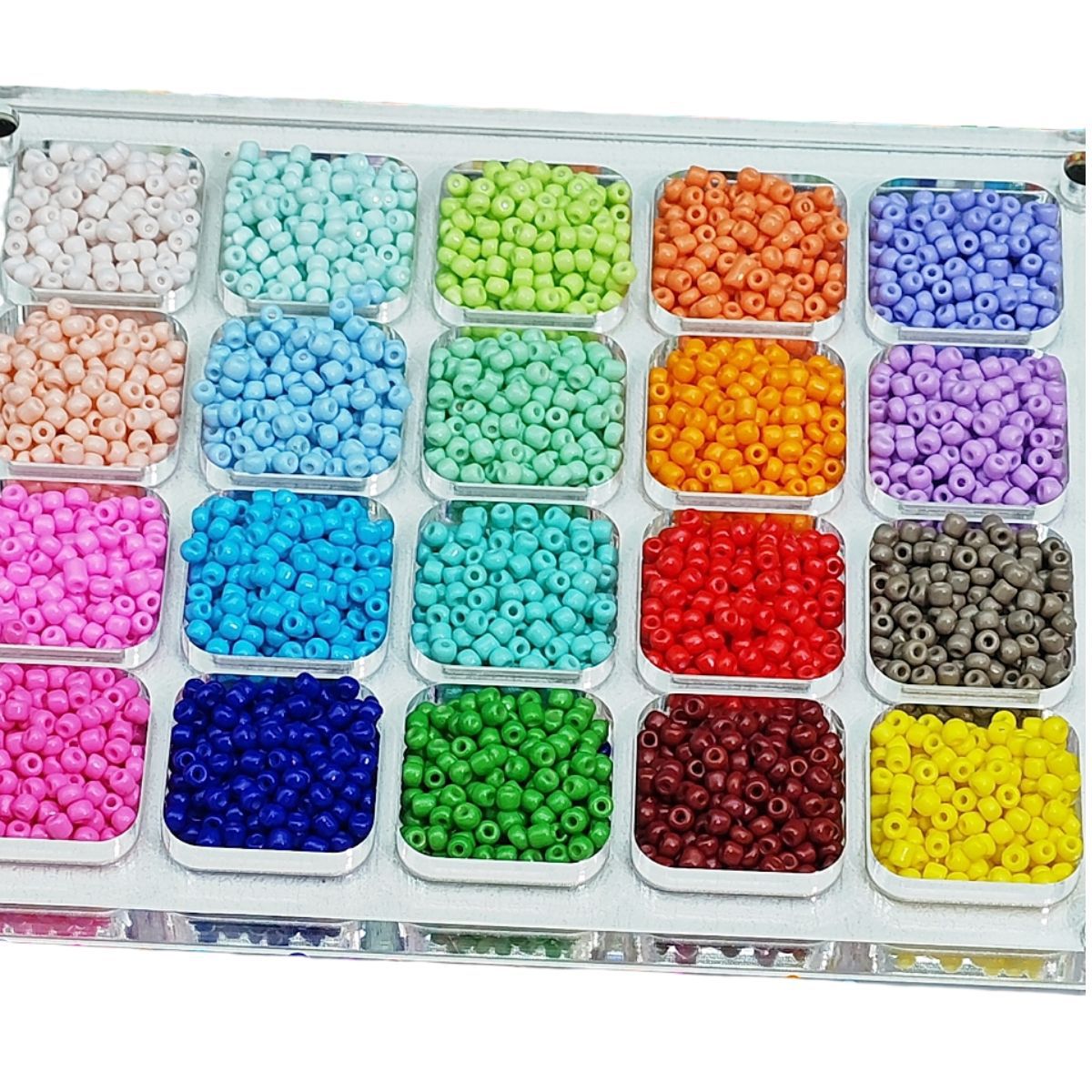Glass solid color baked paint rice bead bracelet, loose bead material, diy handcrafted bead necklace, bead jewelry accessories wholesale Item Picture