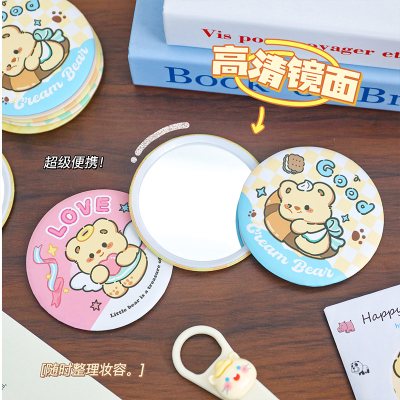 小熊镜/圆镜/卡通单面镜/小熊镜子/镜产品图