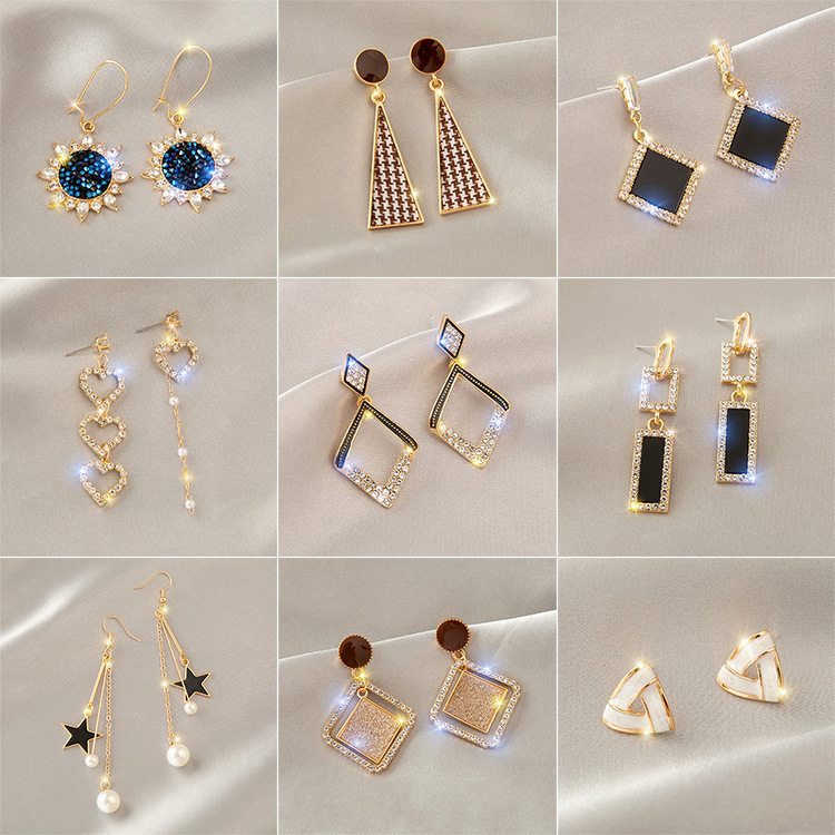 925 Silver needle Pearl Earrings, women's fashion trend stud tassels, high-end earrings, retro and elegant earrings wholesale full image