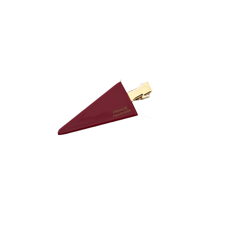 Shen Yue's same gold label design triangular makeup clip, cute and girlish retro hair clip, versatile and seamless clip, bangs clip Item Picture